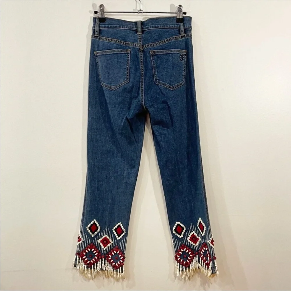 Tory Burch Mia cropped shell jeans - Picture 4 of 5